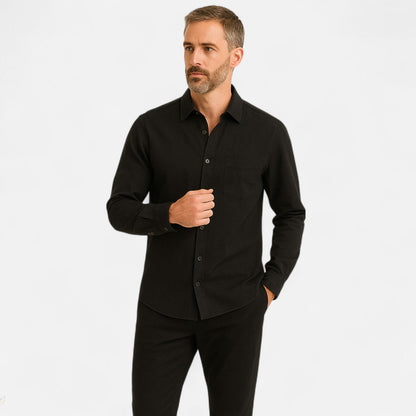 The Rowley Club | Men's Pure Linen Shirt - 100% Natural Fabric, Timeless for Warm Weather