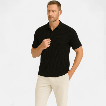 The Rowley Club | Ribbed Polo for Men - Quality Texture, Timeless Casual Style