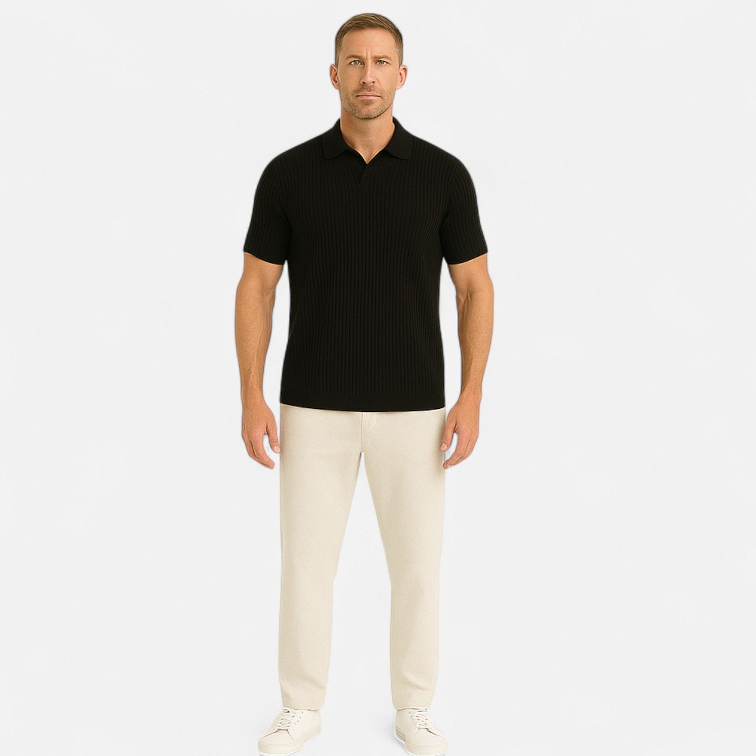 The Rowley Club | Ribbed Polo for Men - Quality Texture, Timeless Casual Style