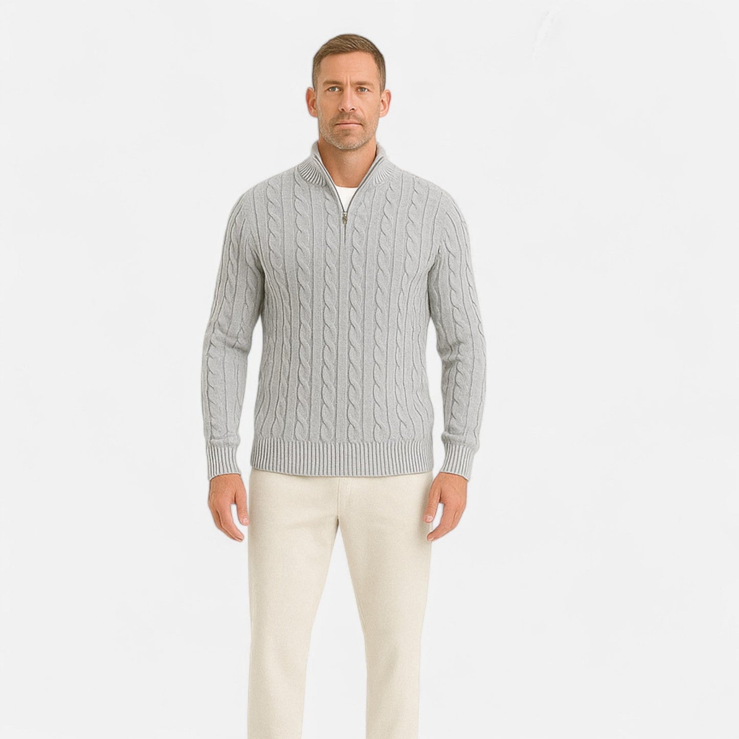 The Rowley Club | Men's Semi-Zip Sweater - Refined Knit, Essential for Versatile Layering