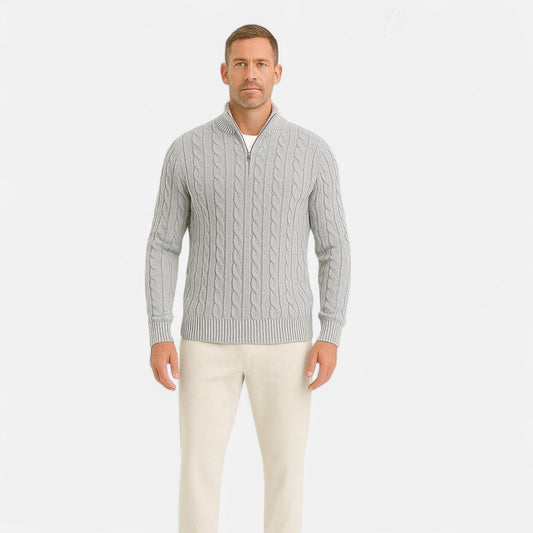 The Rowley Club | Men's Semi-Zip Sweater - Refined Knit, Essential for Versatile Layering