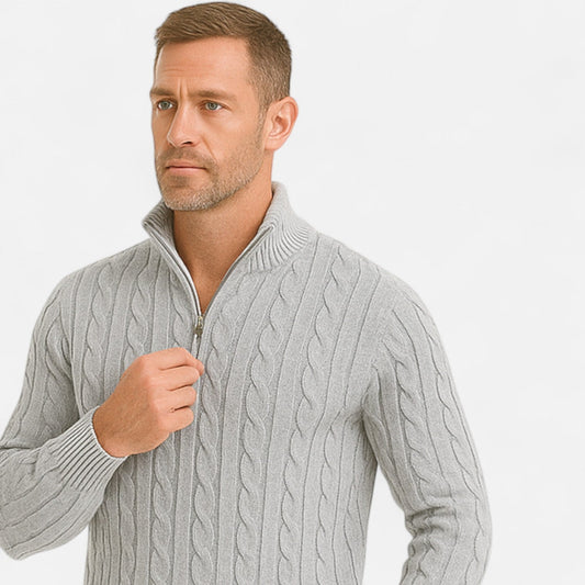 The Rowley Club | Men's Semi-Zip Sweater - Refined Knit, Essential for Versatile Layering