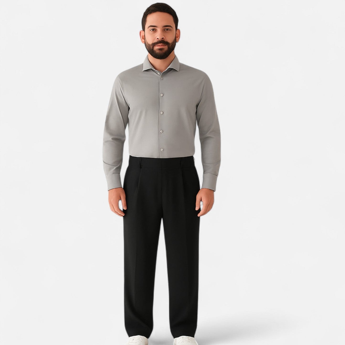 The Rowley Club | Draped Formal Trousers for Men - Relaxed Fit, Tailored Elegance for Business and Leisure