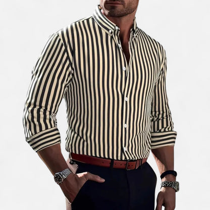 The Rowley Club | Striped Shirt for Men – Tailored Lines, Timeless Elegance, and Casual Chic