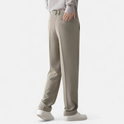 The Rowley Club | Draped Formal Trousers for Men - Relaxed Fit, Tailored Elegance for Business and Leisure