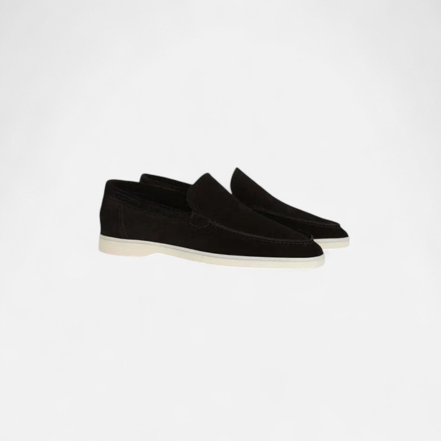 The Rowley Club | Black Suede Loafers for Men - Refined Texture, Timeless Elegance of Slip-On Shoes
