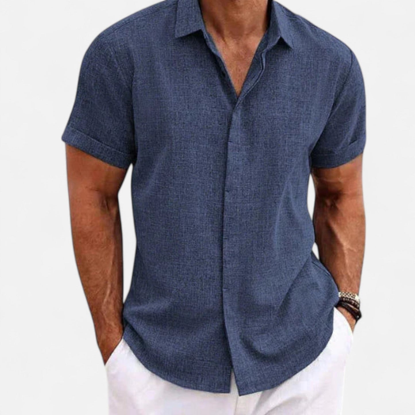 The Rowley Club | Short Sleeve Casual Linen Shirt – Light Sophistication, Everyday Comfort