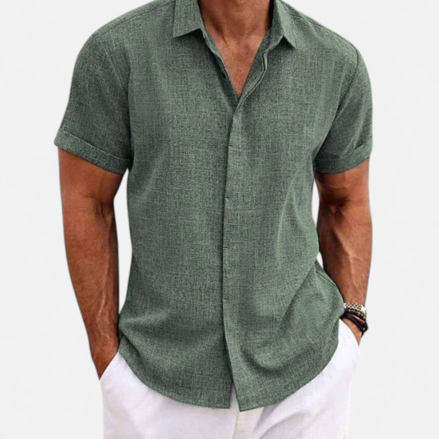 The Rowley Club | Short Sleeve Casual Linen Shirt – Light Sophistication, Everyday Comfort