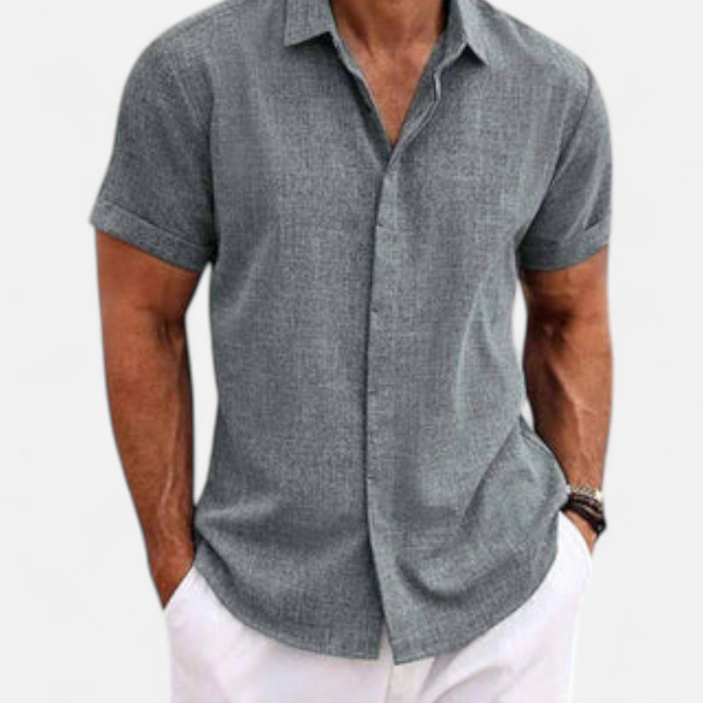 The Rowley Club | Short Sleeve Casual Linen Shirt – Light Sophistication, Everyday Comfort