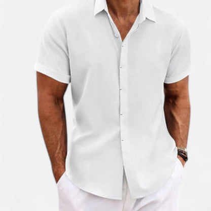 The Rowley Club | Short Sleeve Casual Linen Shirt – Light Sophistication, Everyday Comfort