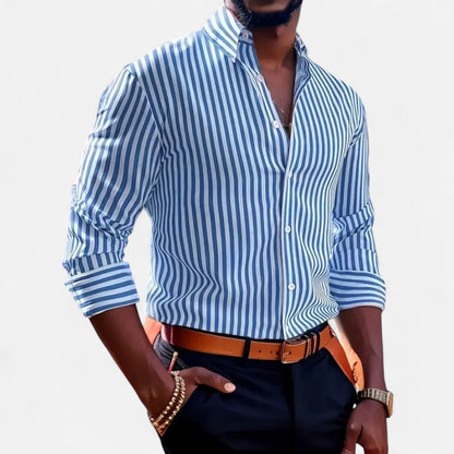 The Rowley Club | Striped Shirt for Men – Tailored Lines, Timeless Elegance, and Casual Chic