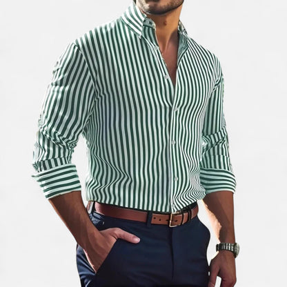The Rowley Club | Striped Shirt for Men – Tailored Lines, Timeless Elegance, and Casual Chic