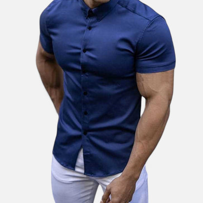 The Rowley Club | Gérald Slim Fit Short Sleeve Shirt – Elegant Silhouette, Refined Everyday Style