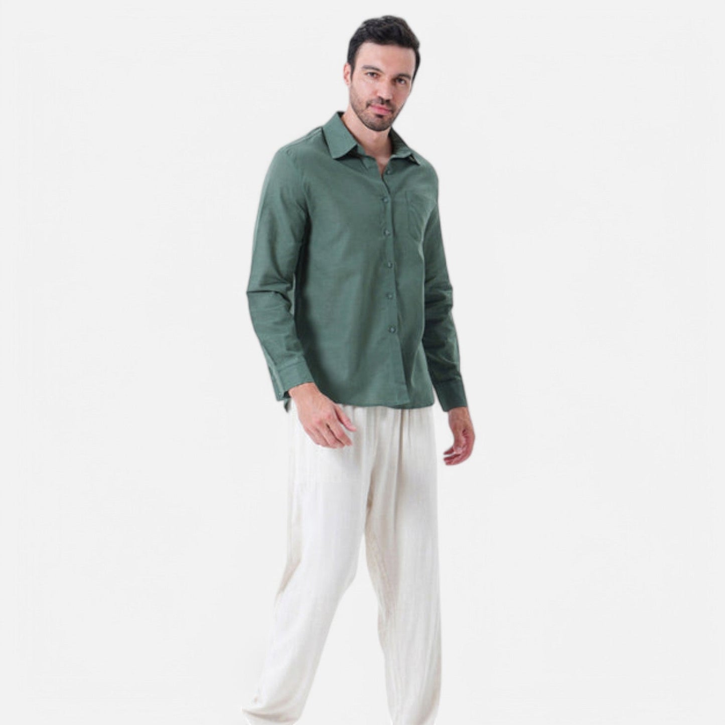 The Rowley Club | Pure Linen Long Sleeve Shirt for Men