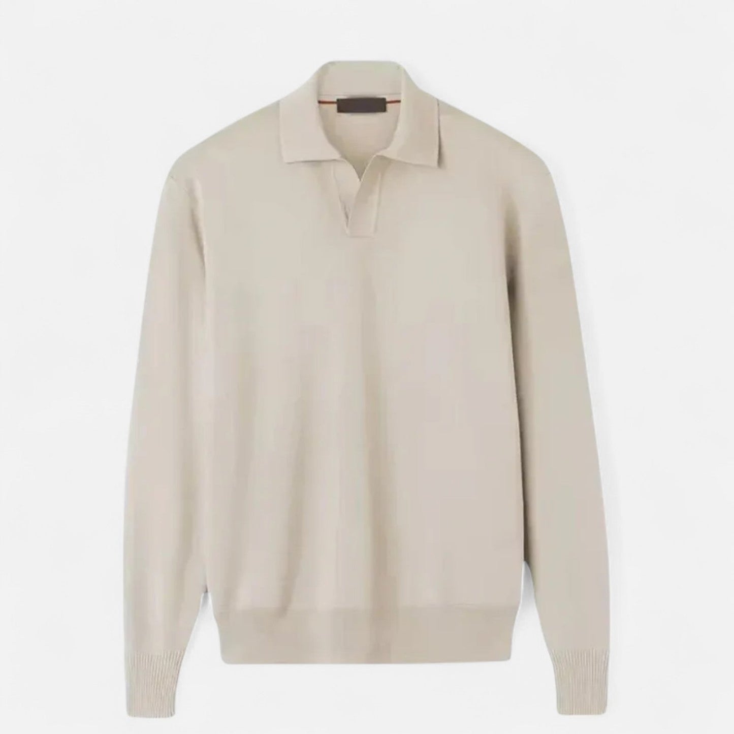 The Rowley Club | Long Sleeve Polo for Men - Old Silver Aesthetic, Casual and Timeless Sophistication