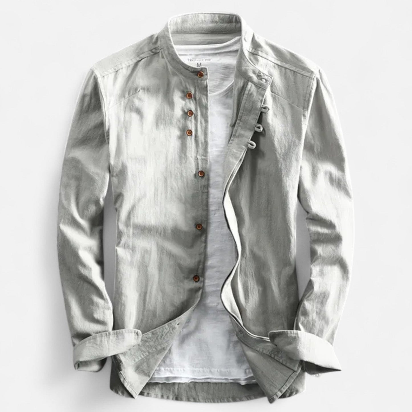 The Rowley Club | Men's Slim Fit Shirt with High Collar – Tailored Silhouette, Modern and Minimalist Details