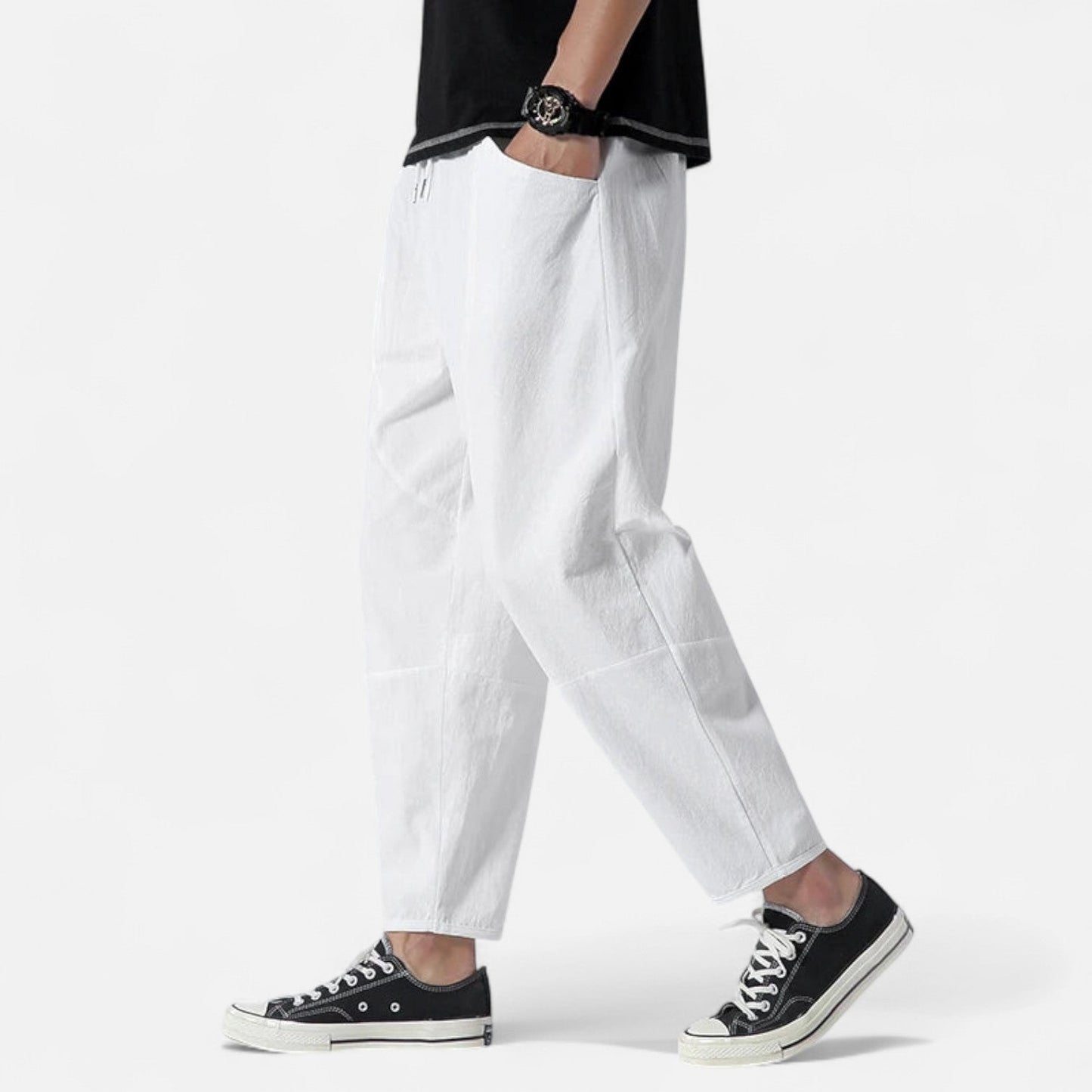 The Rowley Club | Men's Cropped Cotton Pants – Urban Precision, Tailored Versatility