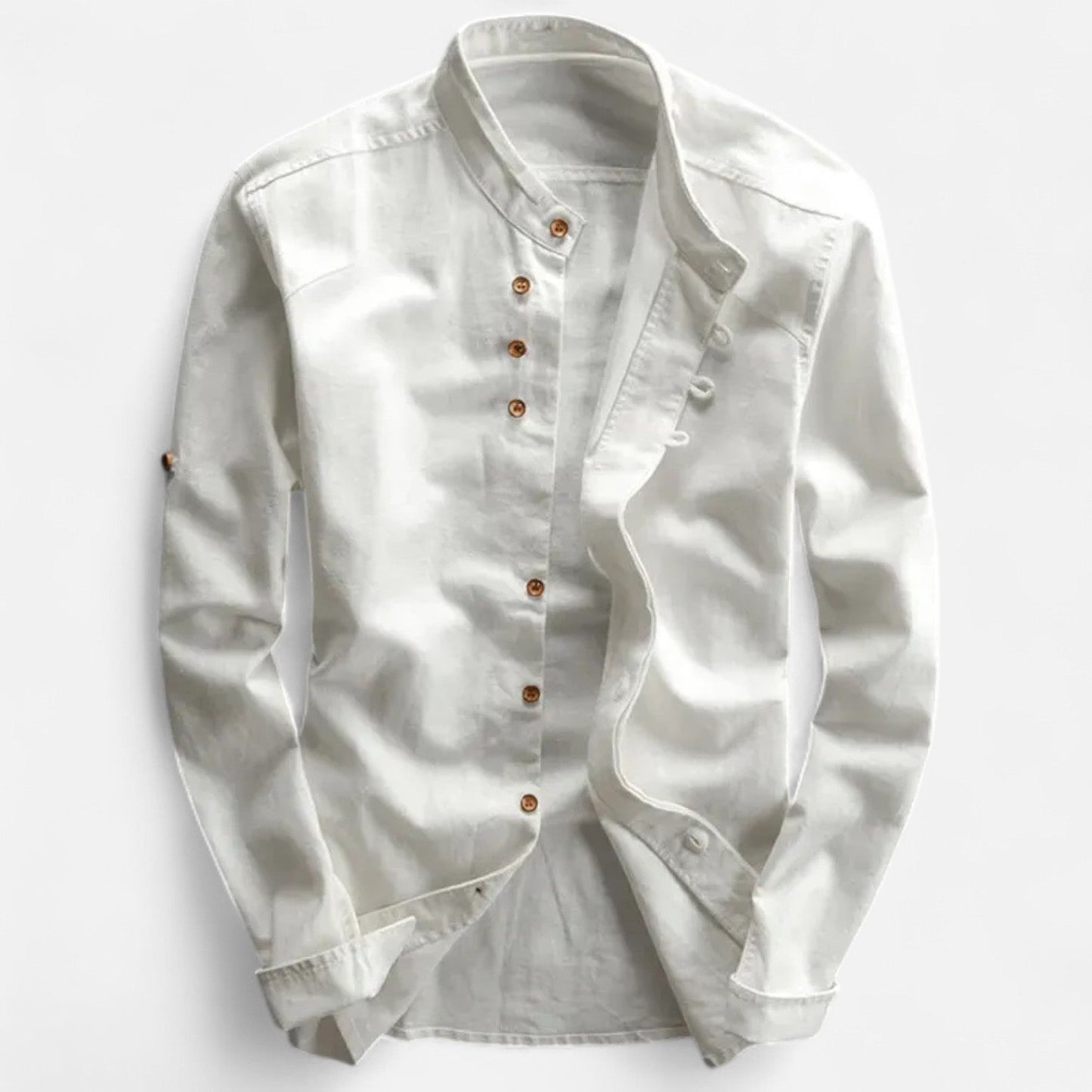 The Rowley Club | Men's Slim Fit Shirt with High Collar – Tailored Silhouette, Modern and Minimalist Details