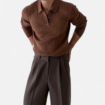 The Rowley Club | Long Sleeve Polo for Men – Fitted Comfort, Timeless Casual-Chic Essential