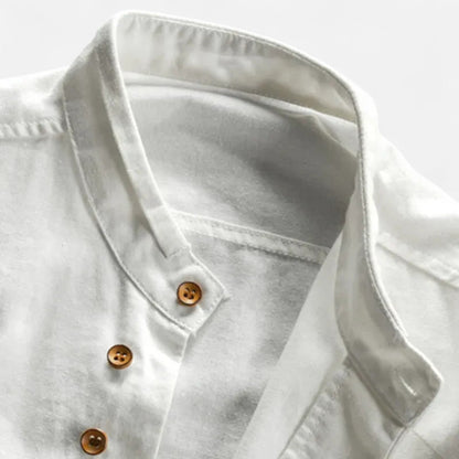 The Rowley Club | Men's Slim Fit Shirt with High Collar – Tailored Silhouette, Modern and Minimalist Details