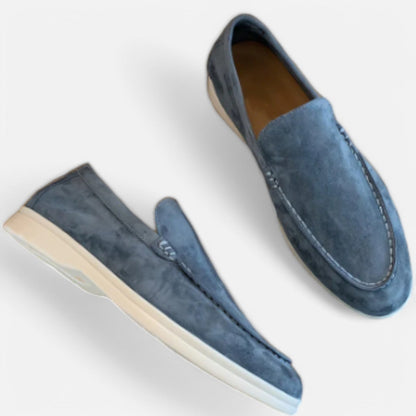 The Rowley Club | Old Money Suede Slip-On Loafers for Men
