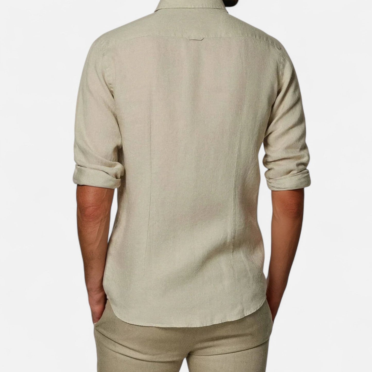 The Rowley Club | Khaki Linen Shirt for Men - Aesthetic of Old Money, Light Sartorial Ease