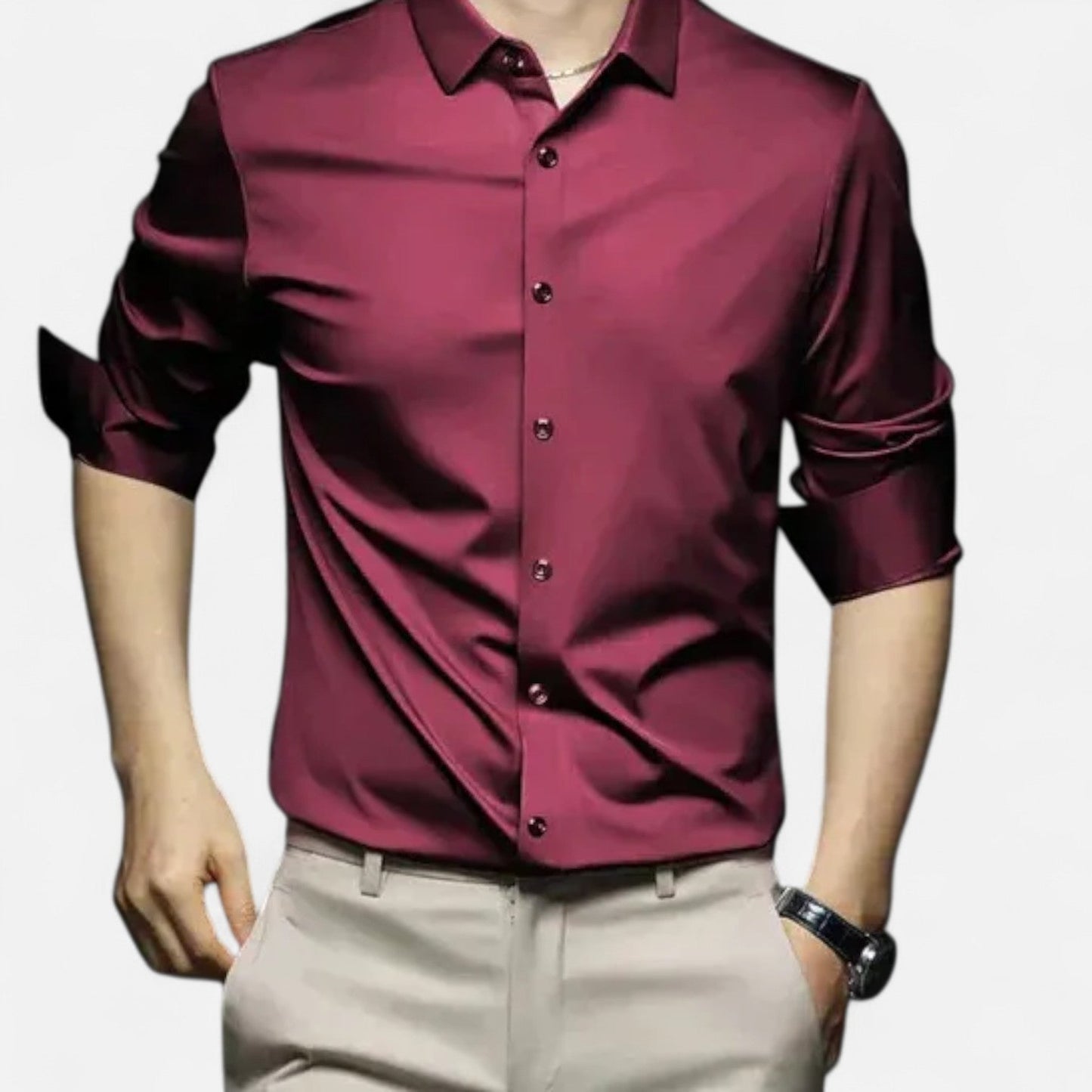 The Rowley Club | Men's Dress Shirt No Iron – Tailored Elegance, Impeccable Finish All Day